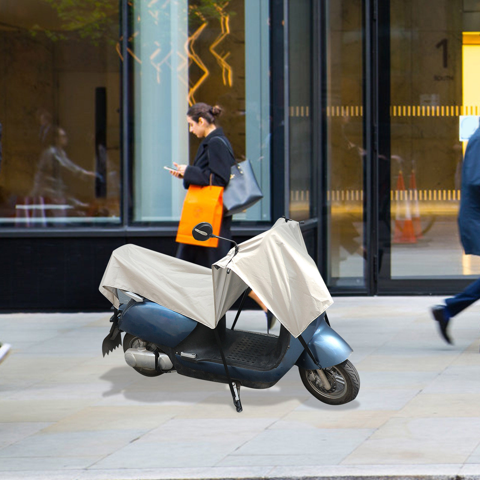 غطاء سكوتر كبير الحجم مقاوم لل - مراجعة Electric Scooter Rain Cover وسعره